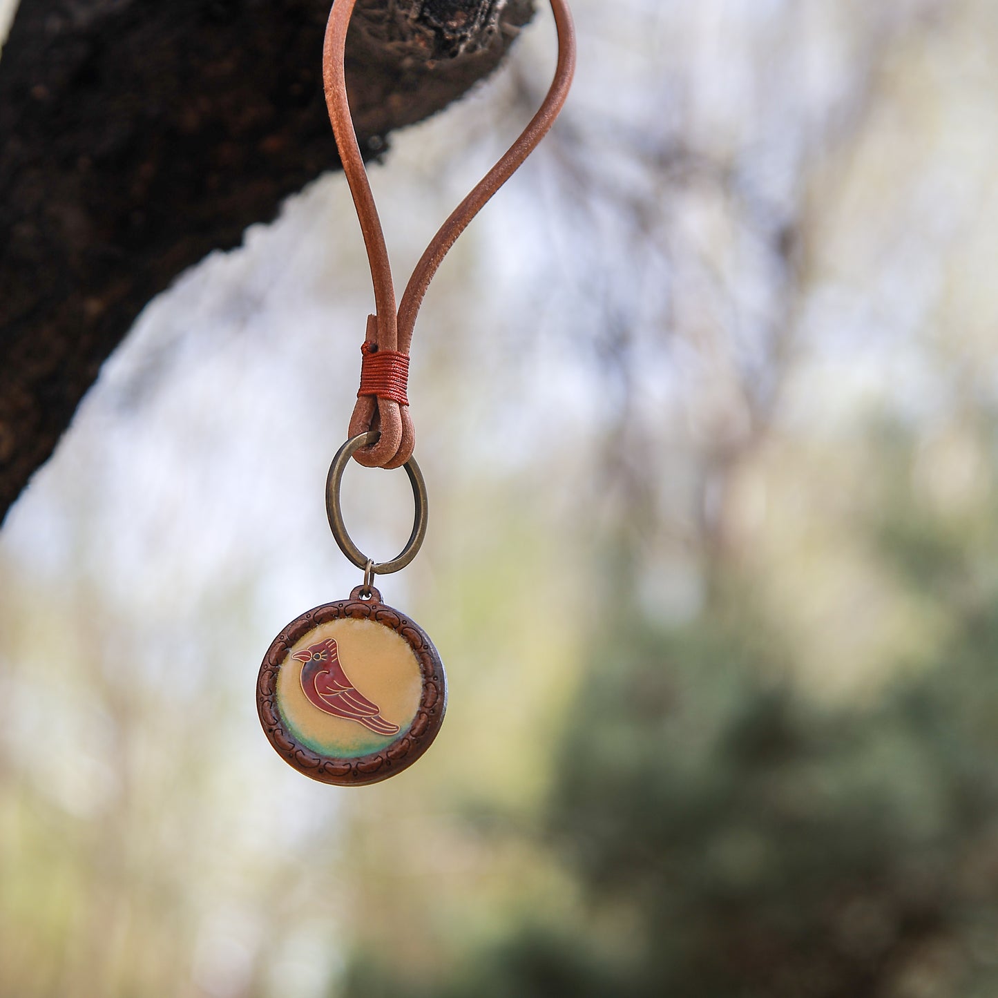 Male Cardinal Keychain