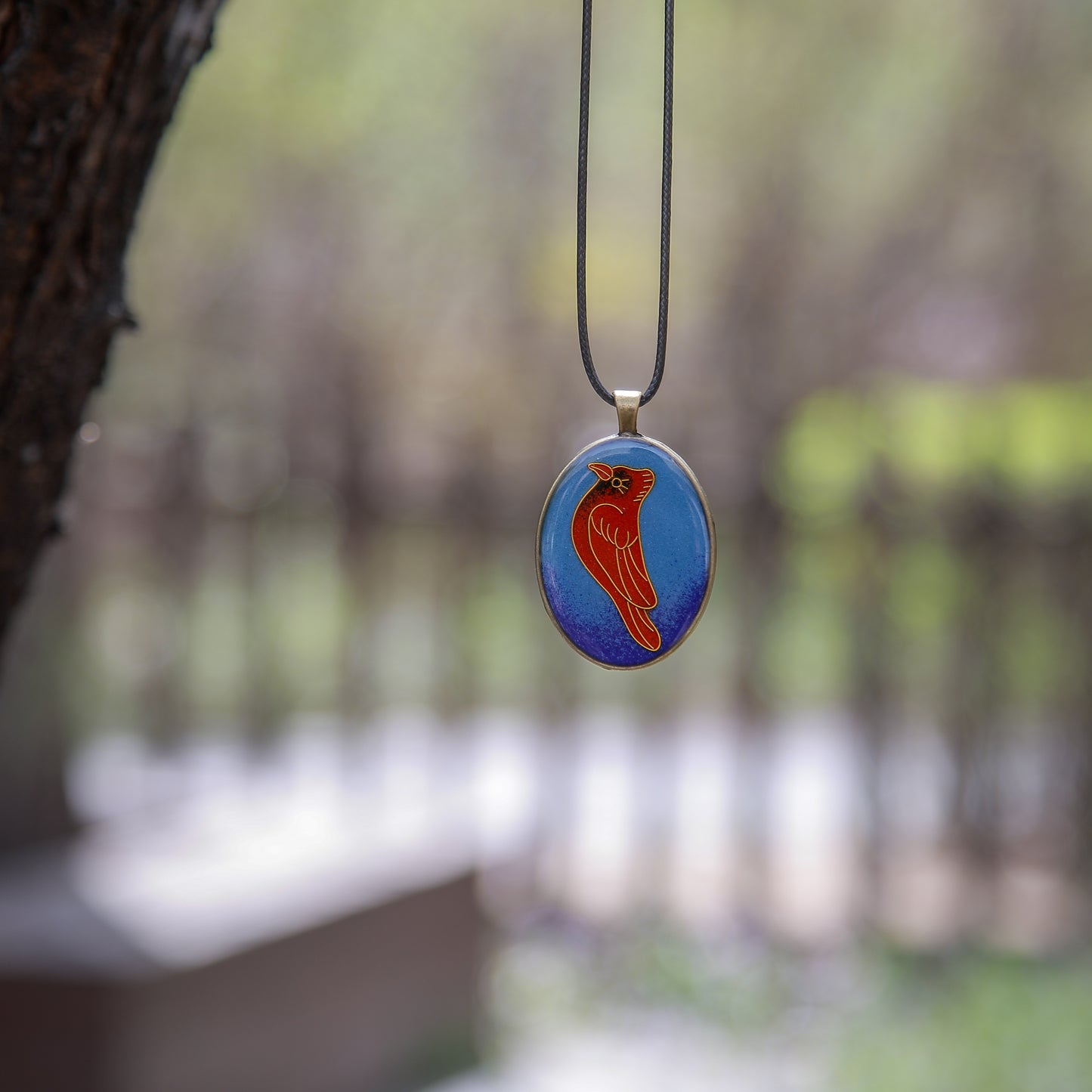 Male Cardinal Necklace