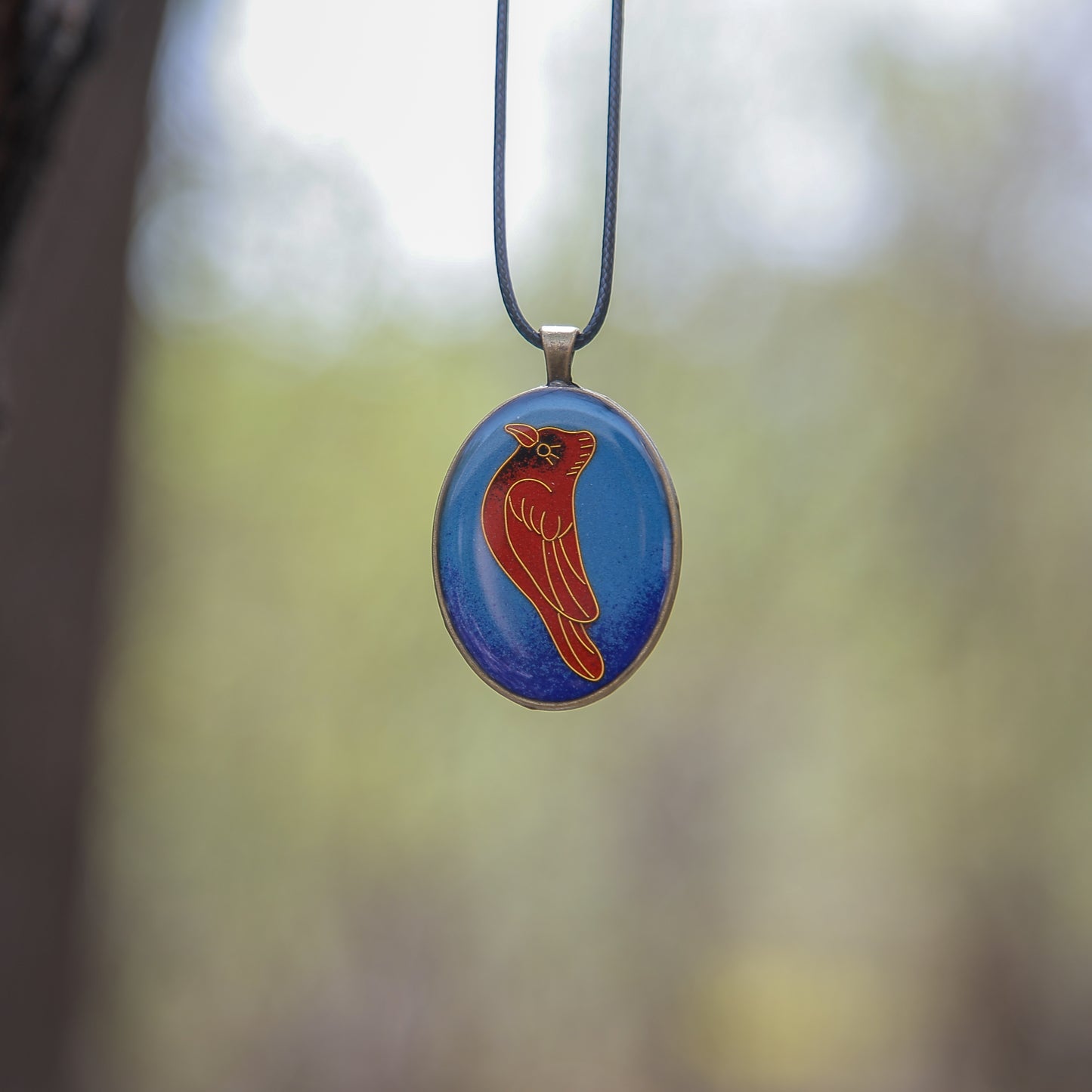 Male Cardinal Necklace