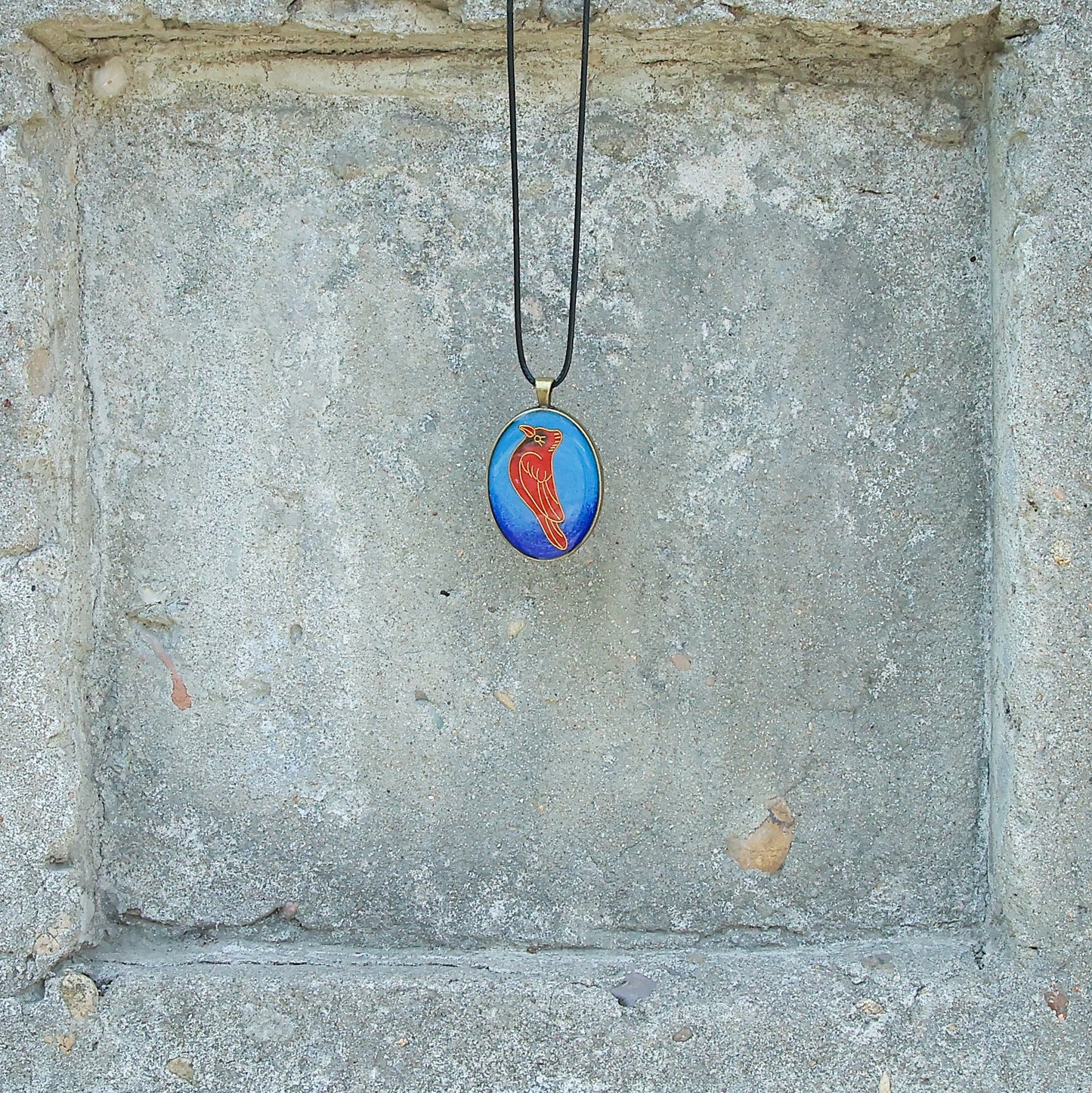 Male Cardinal Necklace